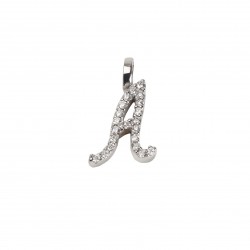 Pendant Initial "A" Gold and Diamonds ct. 0.14 *CD372A