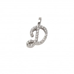 Pendant Initial "D" Gold and Diamonds ct. 0.23 *CD372D