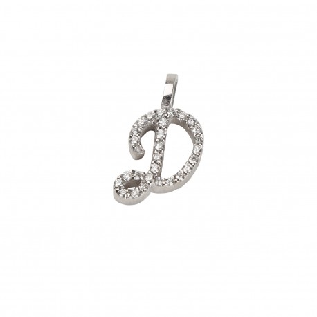 Ciondolo Lettera Iniziale "C" in Oro e diamanti ct. 0.22 *CD372C