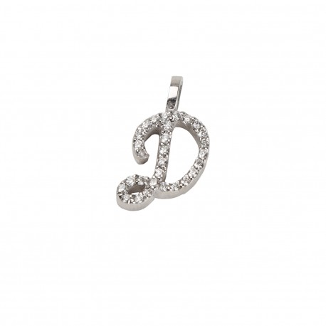 Pendant Initial "C" Gold and Diamonds ct. 0.22 *CD372C