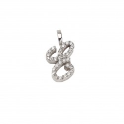 Pendant Initial "E" Gold and Diamonds ct. 0.17 *CD372E