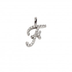 Pendant Initial "F" Gold and Diamonds ct. 0.15 *CD372F