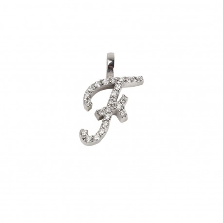 Pendant Initial "E" Gold and Diamonds ct. 0.17 *CD372E