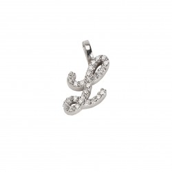 Pendant Initial "L" Gold and Diamonds ct. 0.17 *CD372L