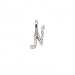 Pendant Initial "N" Gold and Diamonds ct. 0.18 *CD372N