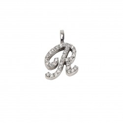 Pendant Initial "A" Gold and Diamonds ct. 0.14 *CD372A