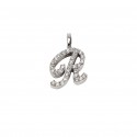 Pendant Initial "R" Gold and Diamonds ct. 0.19 *CD372R