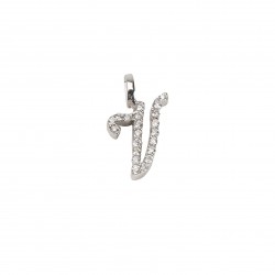 Pendant Initial "V" Gold and Diamonds ct. 0.17 *CD372V