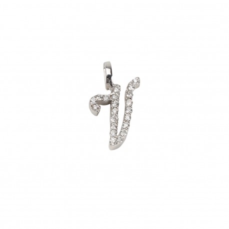 Pendant Initial "T" Gold and Diamonds ct. 0.17 *CD372T