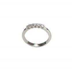 Ring 5 Diamonds ct. 0,25 & White Gold 18kt ref. AN396B