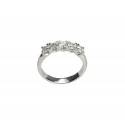 Ring 5 Diamonds ct. 0,50 & White Gold 18kt ref. AN396D