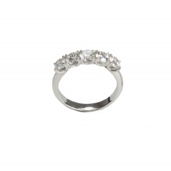 Ring 5 Diamonds ct. 0,75 & White Gold 18kt ref. AN398E