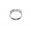 Ring 5 Diamonds ct. 0,75 & White Gold 18kt ref. AN398E