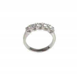 Ring 5 Diamonds ct. 1,00 & White Gold 18kt ref. AN398F