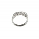 Ring 5 Diamonds ct. 1,00 & White Gold 18kt ref. AN398F