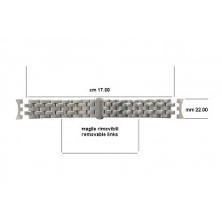 HAMILTON bracciale H695.325.105 H695325105 JAZZMASTER H325860 H325960 H325961 22mm 