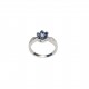 Flower Ring sapphires & Diamonds ct. 0,33 & White Gold 18kt ref. AN405Z