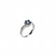 Flower Ring sapphires & Diamonds ct. 0,33 & White Gold 18kt ref. AN405Z