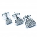 Orecchini Cuore oro 18kt con Diamanti (DISPONIBILE IN 3 MISURE)