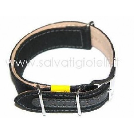 MORELLATO cinturino nero canvas canvass black strap nato x HAMILTON 18mm