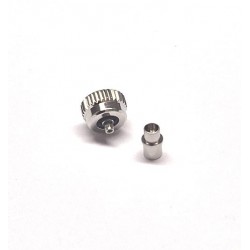 EBERHARD corona e tubo TAZIO NUVOLARI 31030 acciaio ORIGINALE cor31030 tub31030