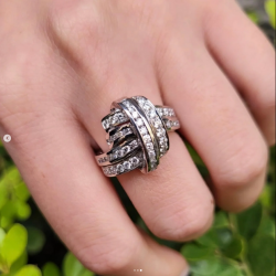 Anello NODO oro 18kt con Diamanti