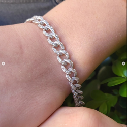 Bracciale chain oro 18kt con Diamanti