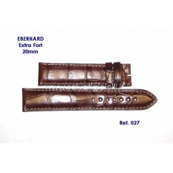 EBERHARD brown alligator strap EXTRA FORT 20mm ref 027 x 31046 31049 31146 31953 30062 30063