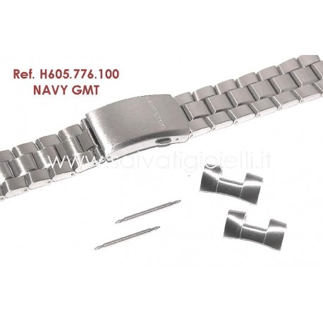 HAMILTON cinturino bracciale NAVY GMT bracelet H605.776.100 strap H605776100 ref. H776151 H776650 H776450 H776350