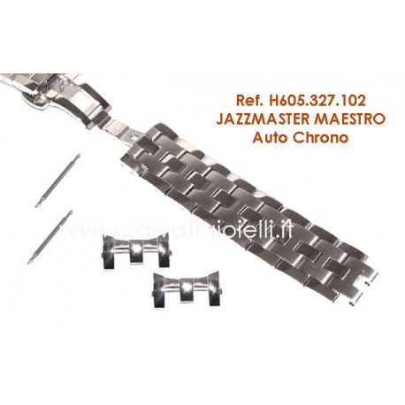 HAMILTON stainless steel bracelet strap  JAZZMASTER MAESTRO chrono  H605.327.102 - H605327102 for H327660 H327160 