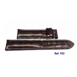  EBERHARD cinturino coccodrillo marrone scuro x EXTRA FORT 19mm ref. 933( per ref:  32033, 32120, 41018, 41024, 41028, 41029 )