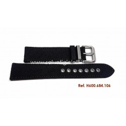 HAMILTON Black canvas H600684106 strap 20mm H600.684.106 H694190 H982113 H974513 H974517 H974537 H858737 H877510 H684810