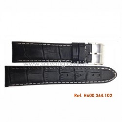 HAMILTON black strap JAZZMASTER Tonneau 22mm H600.364.102 - H600364102 for H364150 H326120 H364120