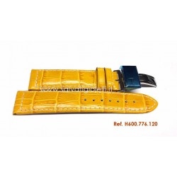 HAMILTON yellow leather strap 21mm Khaki GMT, ETO strap H600.776.120 ref. H600776120 x H776120, H776450