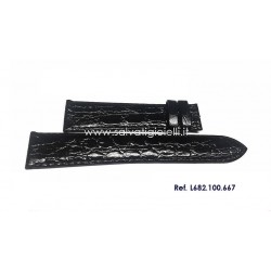LONGINES black strap 19mm L682.100.667 L682100667 Présence L4.824.6 L4.661.2 L4.714.6 L4.744.6