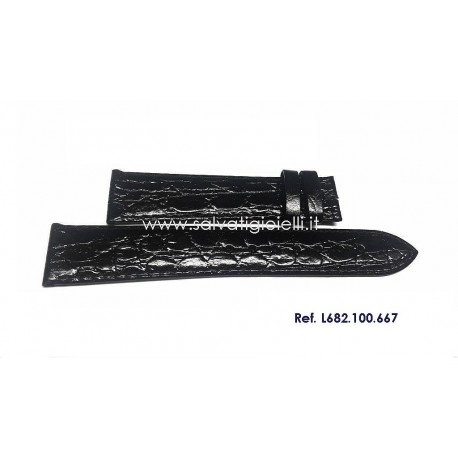 LONGINES black strap 19mm L682.100.667 ref. L682100667