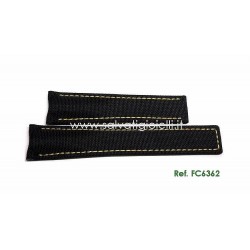 TAG HEUER black/yellow textile strap AQUARACER 20,50 mm FC6362 WAY211A WAY218A WAY21...WAY111..