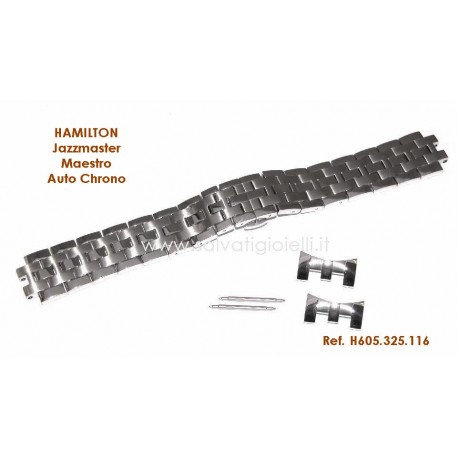 HAMILTON bracelet JAZZMASTER Maestro auto chrono  22mm H605.325.116 ref H605325116 for H325760, H32576135