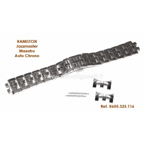 HAMILTON cinturino bracciale JAZZMASTER Maestro Auto Chrono 22mm H605.325.116 ref H605325116 x H325760, H32576135