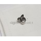 Obsigno cufflinks initial silver 925 & onyx  - letter A