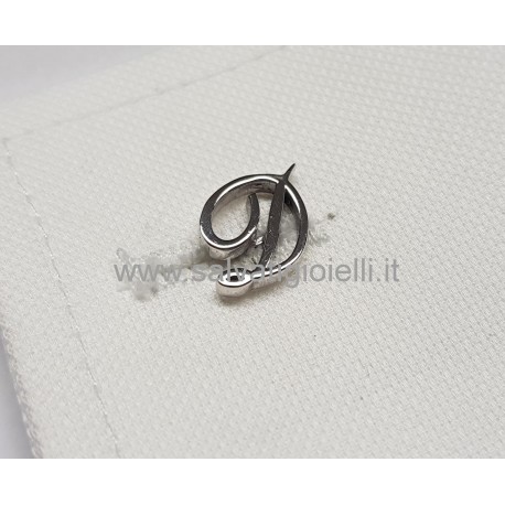 Obsigno gemelli iniziali argento 925 e onice - lettera C