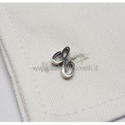 Obsigno cufflinks initial silver 925 & onyx  - letter E