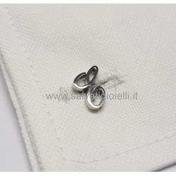 Obsigno gemelli iniziali argento 925 e onice - lettera E