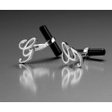 Obsigno cufflinks initial silver 925 & onyx  - letter G