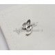 Obsigno cufflinks initial silver 925 & onyx  - letter F