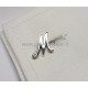 Obsigno cufflinks initial silver 925 & onyx  - letter L