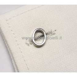 Obsigno gemelli iniziali argento 925 e onice - lettera O