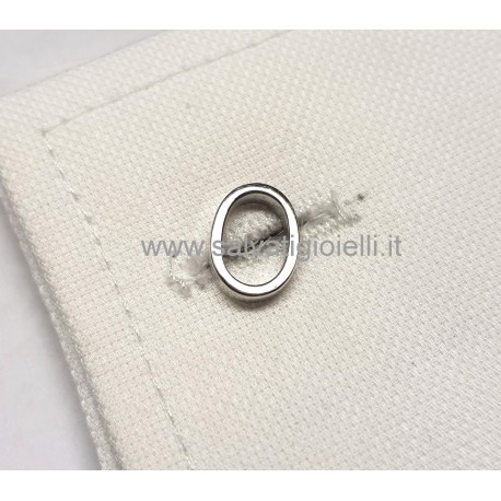 Obsigno gemelli iniziali argento 925 e onice - lettera M