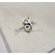 Obsigno cufflinks initial silver 925 & onyx  - letter R