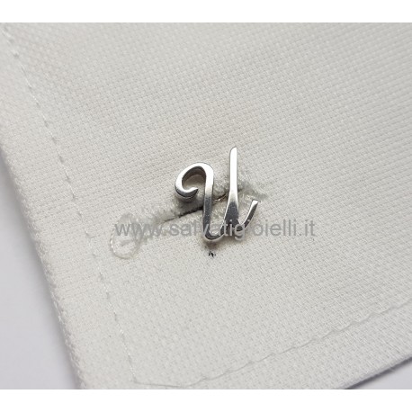 Obsigno cufflinks initial silver 925 & onyx  - letter T